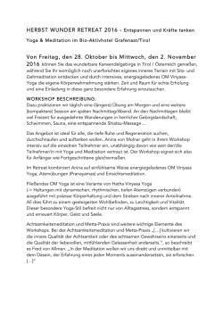 HERBST WUNDER RETREAT LEA 2016