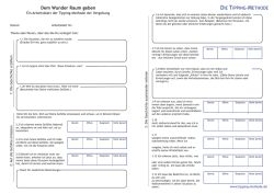 DIE TIPPING-METHODE Dem Wunder Raum geben