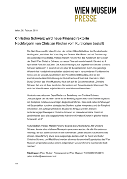 Christina Schwarz wird neue Finanzdirektorin Nachfolgerin von