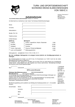 Beitrittsformular  - und Sportverein Schwarz Weiß Elmschenhagen
