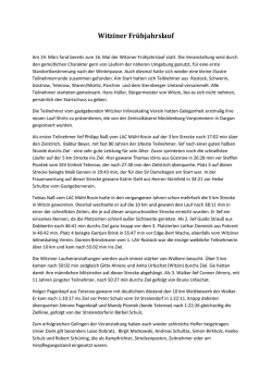 Witziner Fr&uuml;hjahrslauf