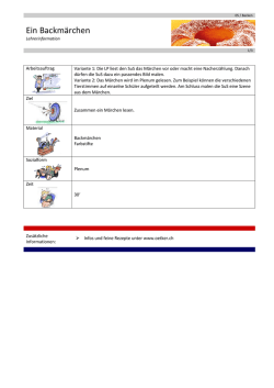 Ein Backmärchen