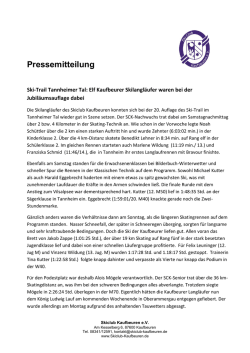 Pressemitteilung - Skiclub Kaufbeuren