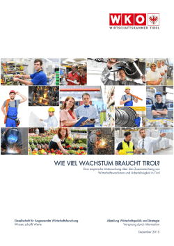 wie viel wachstum braucht tirol?