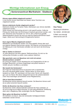 H&auml;ufige Fragen &uuml;ber das Leben im Seniorenzentrum Marthaheim 02