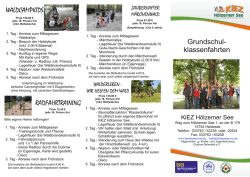 Grundschulklassenfahrten 2016