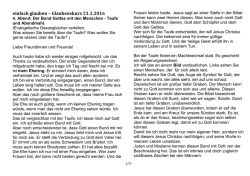 Der Bund Gottes mit den Menschen