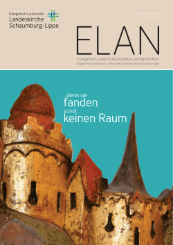 fanden keinen Raum - Ev.-Luth. Landeskirche Schaumburg