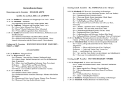 Gottesdienstordnung Januar 2016