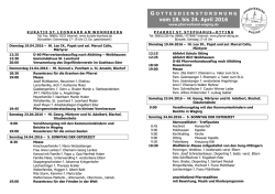 Gottesdienstordnung 16 18.