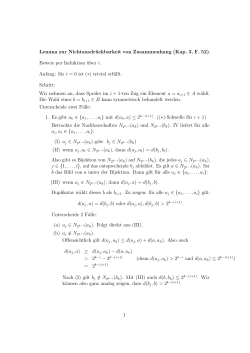 Ausarbeitung Lemma Zusammenhang - Informatik - FB3