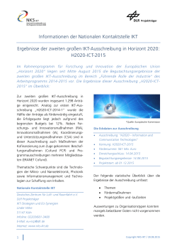 H2020-ICT-2015 - NKS-IKT