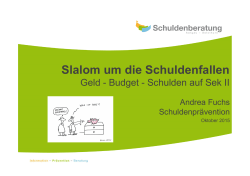 Schulden Sek II - bei der Schuldenberatung Aargau – Solothurn