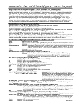 HTML: 1-Seiten-Kurs