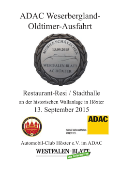 ADAC Weserbergland- Oldtimer-Ausfahrt - Automobil