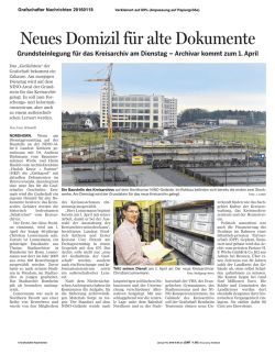 Grundsteinlegung f&uuml;r das Kreisarchiv