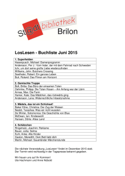 LosLesen - Buchliste Juni 2015