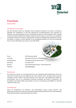Factsheet - 180° Sicherheit GmbH