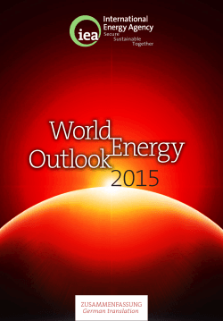 World Energy Outlook 2015 - International Energy Agency
