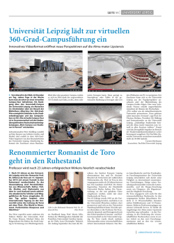 Universität Leipzig lädt zur virtuellen 360-Grad