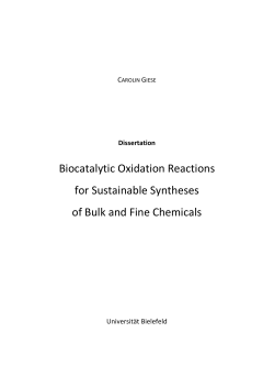 Biocatalytic Oxidation Reactions for Sustainable Syntheses of Bulk