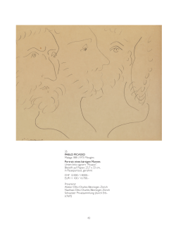 Factsheet Pablo Picasso - Galerie Fischer Auktionen AG