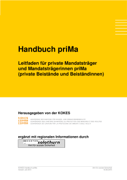 Handbuch priMa - Kanton Solothurn