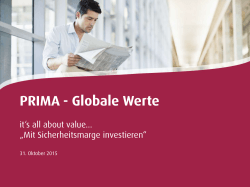 PRIMA Globale Werte Fondspraesentation