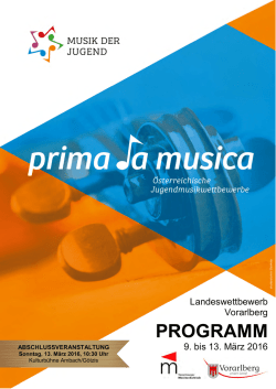 Programmheft prima la musica 2015