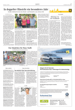 In doppelter Hinsicht ein besonderes Jahr - Isnyer Kinder