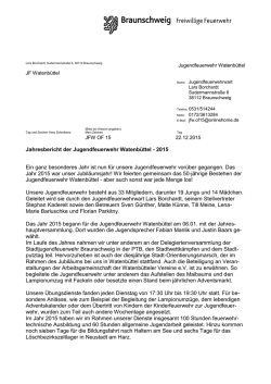 Jahresbericht 2015 - Feuerwehr Braunschweig