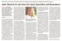 Jeder Mensch ist auf seine Art etwas Spezielles und Besonderes