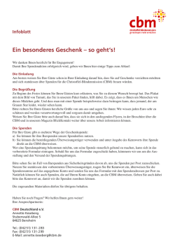 Ein besonderes Geschenk &ndash; so geht`s!