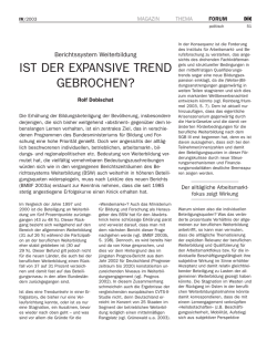 IST DER EXPANSIVE TREND GEBROCHEN?