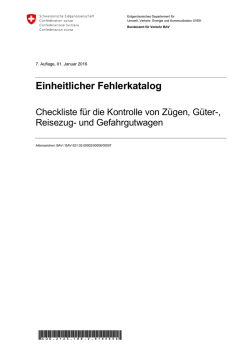 Einheitlicher Fehlerkatalog