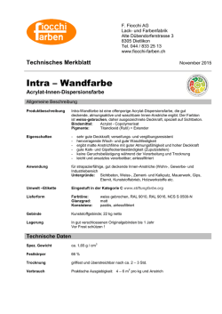 Intra &ndash; Wandfarbe - Fiocchi Farben AG