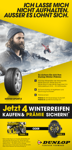 ICH LASSE MICH NICHT AUFHALTEN. AUSSER ES LOHNT SICH.
