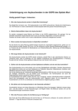 GOPS Unterbringung Asylsuchenden FAQ