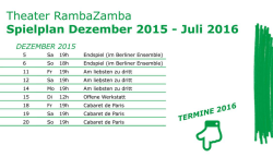 Spielplan des Theater Ramba Zamba