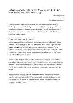 Untersuchungsbericht zu den Angriffen auf die IT der Fraktion DIE