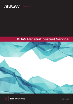 DDoS Penetrationstest Service - Arrow ECS Internet Security AG