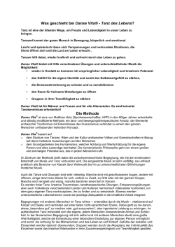 Infotext - Was geschieht bei Danse Vita