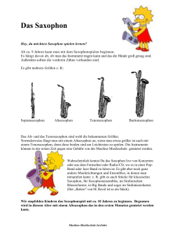 Saxophon - Musikus - Musikschule Iserlohn
