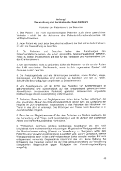 Hausordnung des Landeskrankenhaus Salzburg