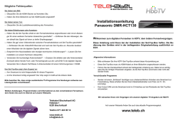Installationsanleitung Panasonic DMR-HCT130