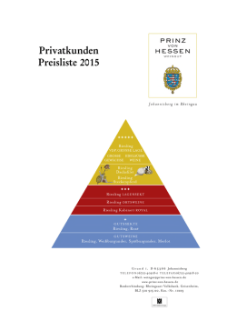 Privatkunden Preisliste 2015