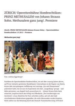 PRINZ METHUSALEM von Johann Strauss Sohn. Methusalem ganz