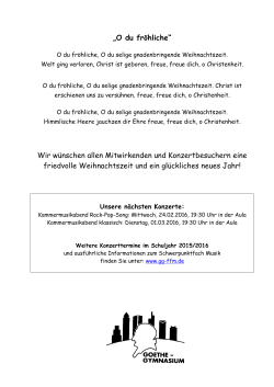 Das Programm des Konzerts als PDF - Goethe