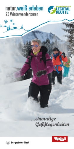 natur weiß erleben - Winterwandern Tirol