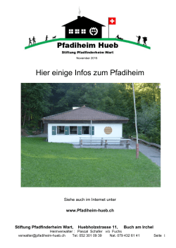 Infos zum Pfadiheim